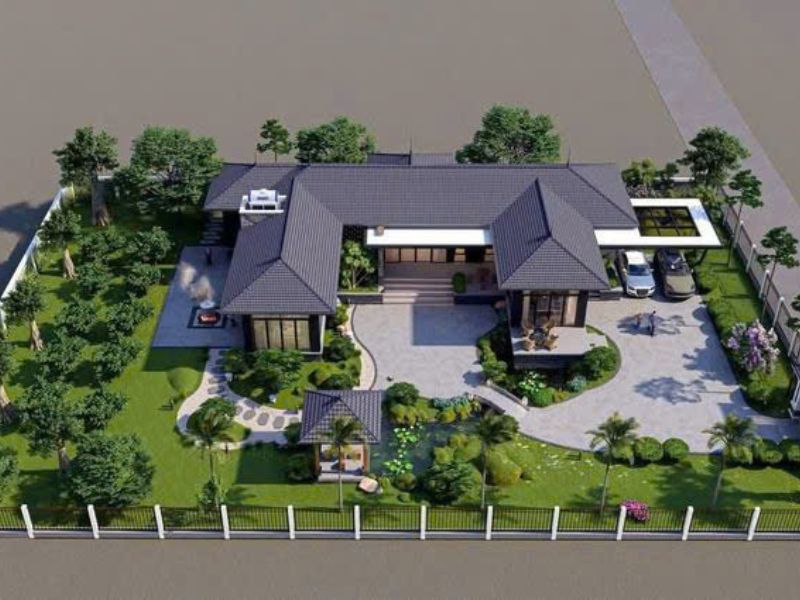 Xây dựng mẫu nhà 1 tầng 4 ngủ cần tối thiểu 120m2