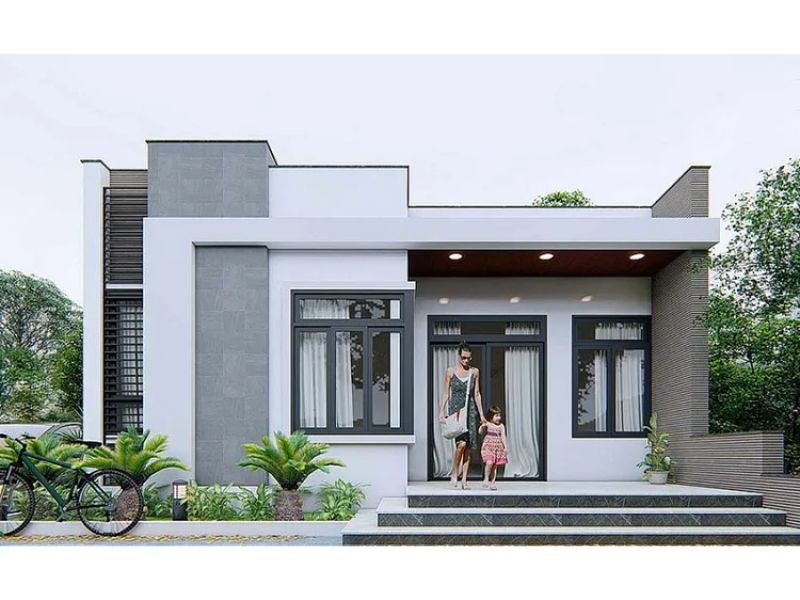 Nhà cấp 4 đẹp 11x11m với kiến trúc tối giản, tiết kiệm chi phí 