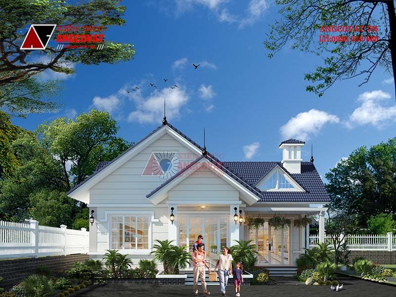 Mẫu nhà cấp 4 đẹp 11x11m mái Thái cao ráo 