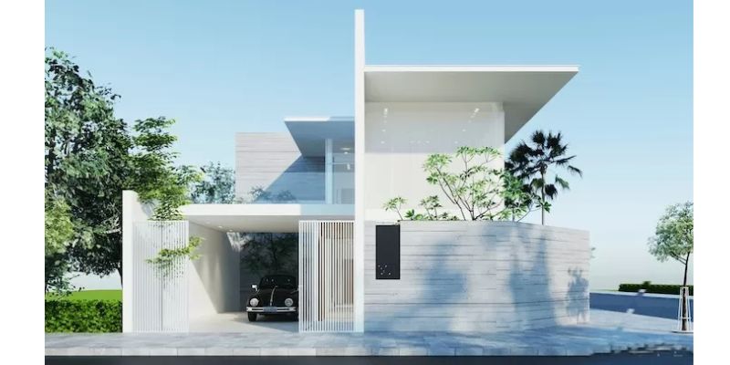 Kiến trúc nhà đẹp 2 tầng mái bằng ở Nha Trang