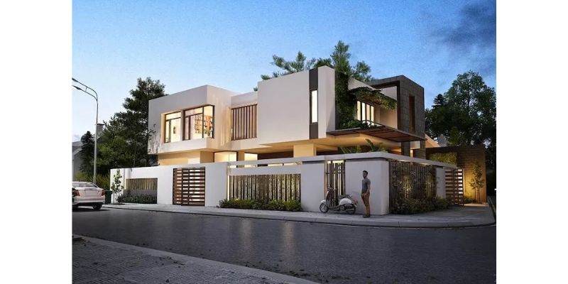 Biệt thự 2 tầng mặt tiền 10m sâu 5m đẹp độc đáo