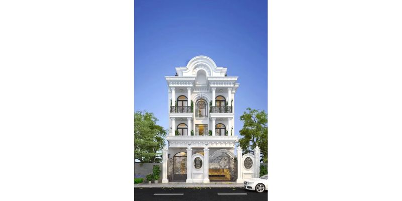 Nhà tân cổ điển mặt tiền 10m sâu 5m đẳng cấp