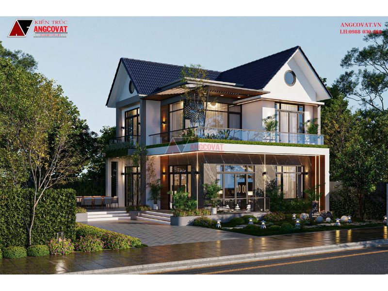 Kiến trúc nhà đẹp và tinh tế 2 tầng 