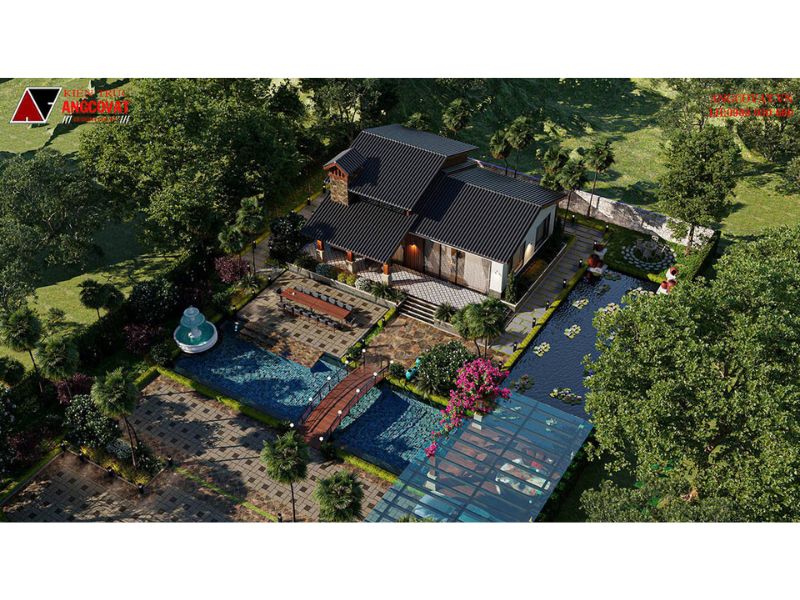 Không gian sống nhà vườn cấp 4 100m2