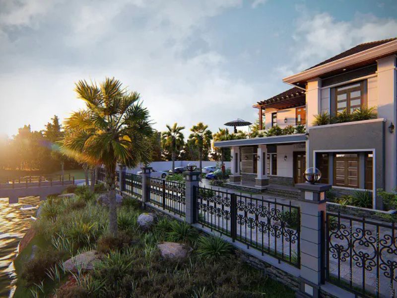 Công trình 2 tầng trên quỹ đất 300m2 đẹp mắt