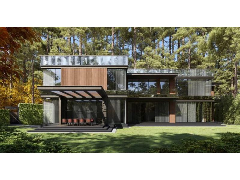 Biệt thự 2 tầng phong cách 300m2 đơn giản