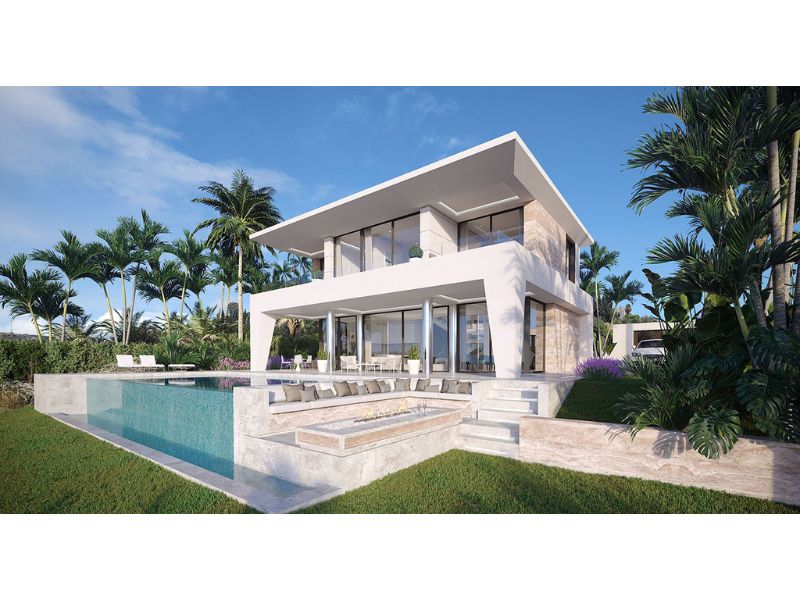 Mẫu nhà 2 tầng mái bằng có bể bơi 300m2