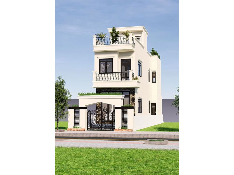 Nhà 2 tầng 1 tum 60m2 có sân vườn