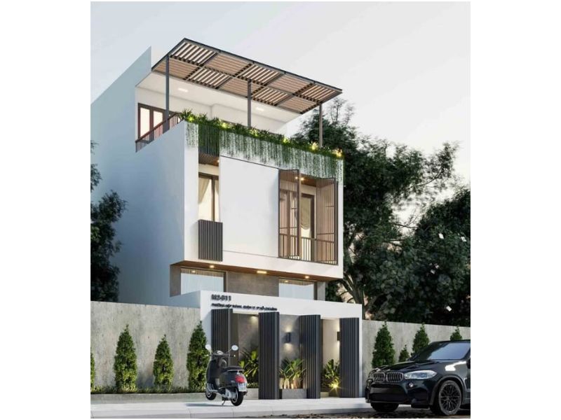 Nhà 2 tầng 1 tum 60m2 mặt tiền rộng 5m