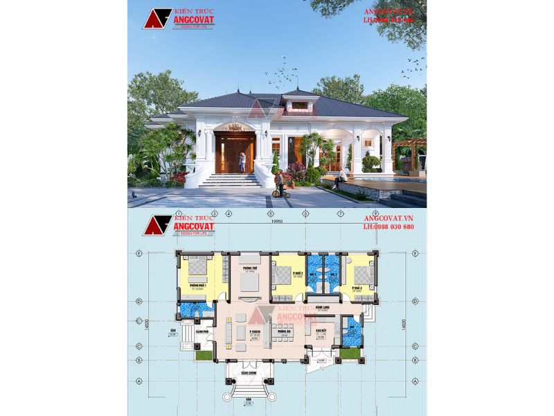 Nhà biệt thự tân cổ 3 phòng ngủ 2 tỷ
