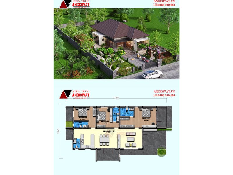 Nhà 1 tầng 180m2 đẳng cấp và sang trọng