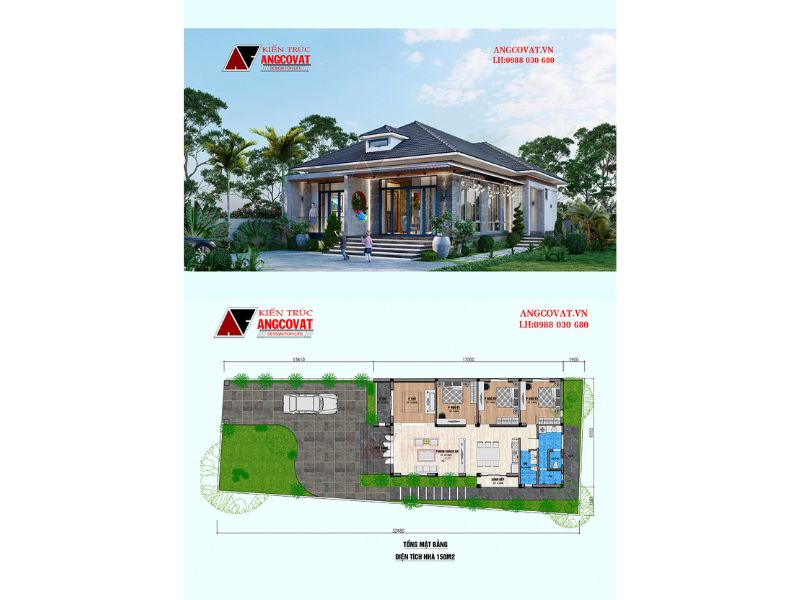 Nhà 1 tầng phong cách hiện đại 2 tỷ