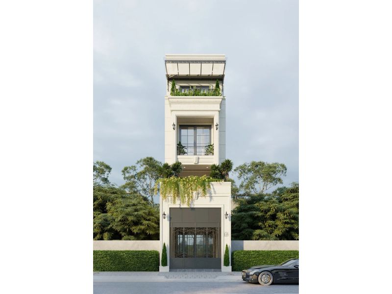 Kiến trúc nhà 5x16m có thang máy sang trọng