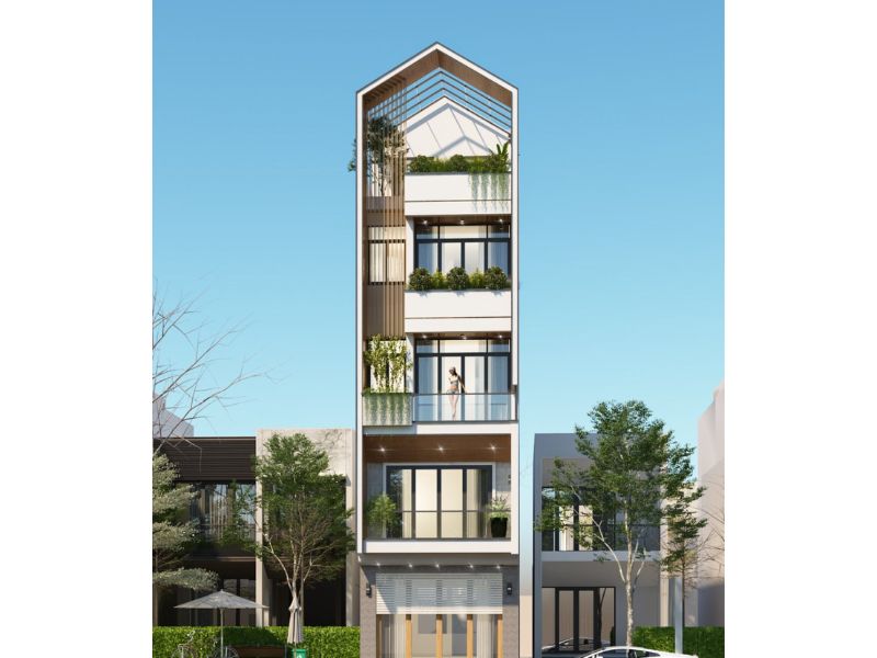 Mẫu nhà 5x17m cao tầng tối ưu không gian, tích hợp thang máy giúp di chuyển dễ dàng