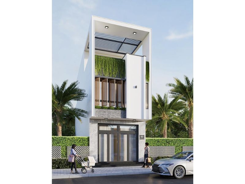 Nhà 2.5 tầng hòa mình với thiên nhiên