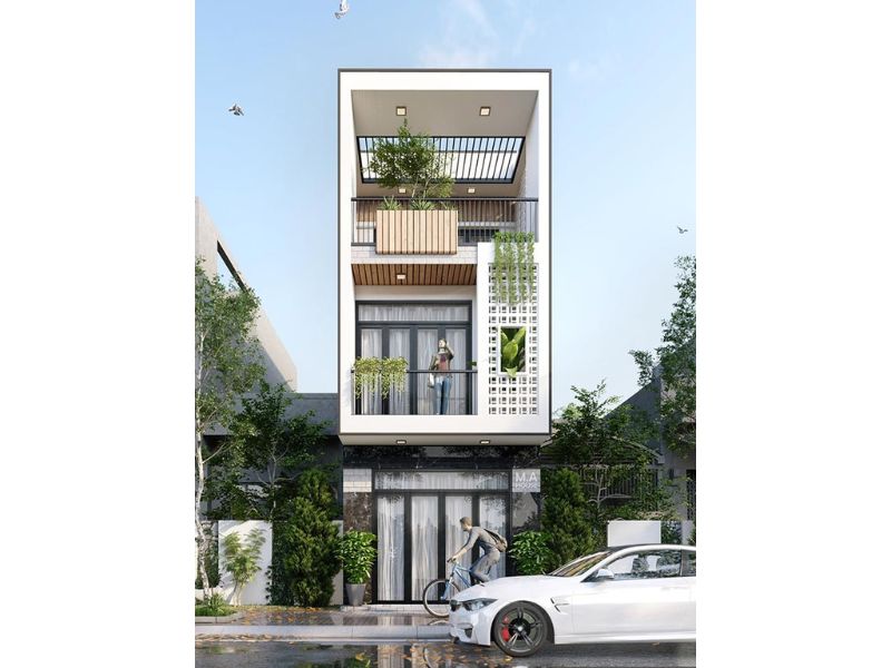Công trình nhà 2.5 tầng 70m2 đẹp mắt