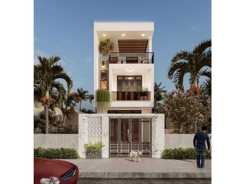 Không gian sống nhà 2 tầng 1 tum rộng 70m2