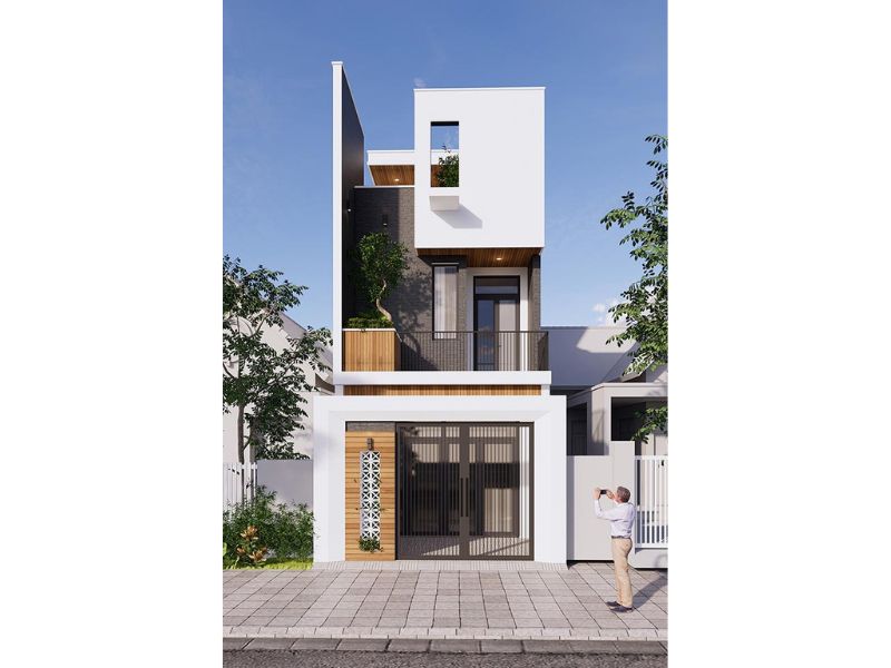 Không gian sống nhà 2.5 tầng hiện đại