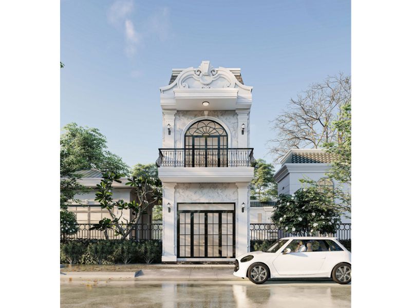 Nhà 2 tầng tân cổ sang trọng và đẳng cấp