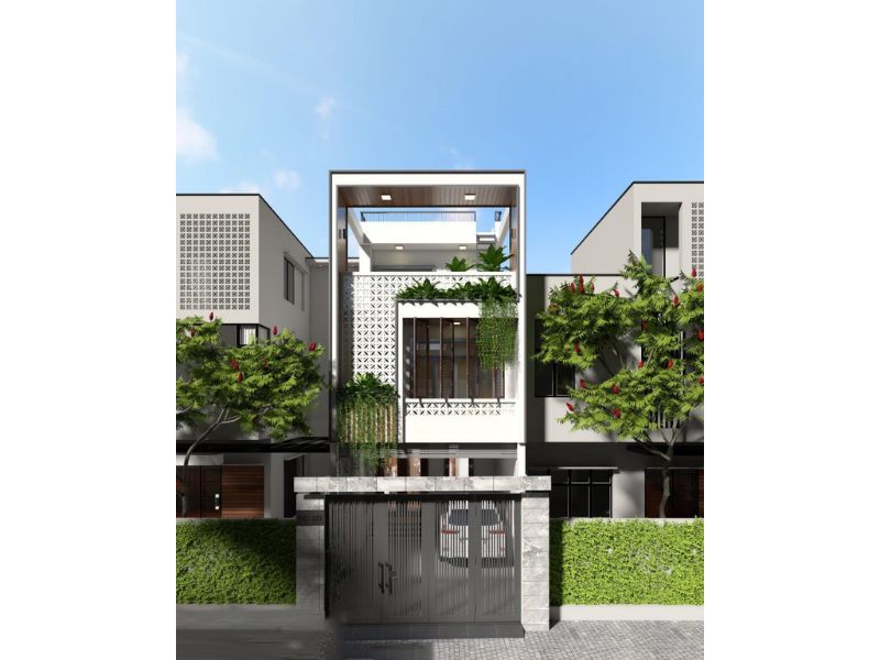Không gian sống 2 tầng hiện đại 5x17m