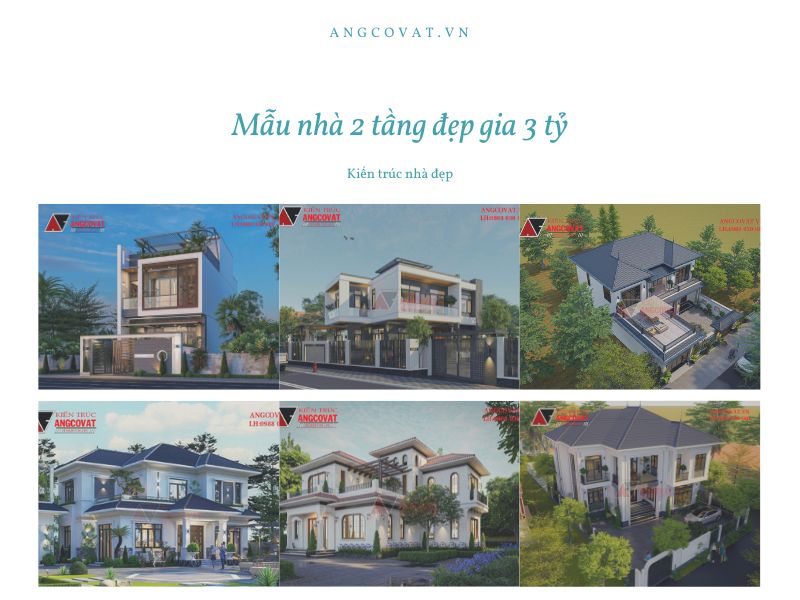 99+ mẫu nhà 2 tầng đẹp giá 3 tỷ đẹp được lòng nhiều chủ đầu tư Việt