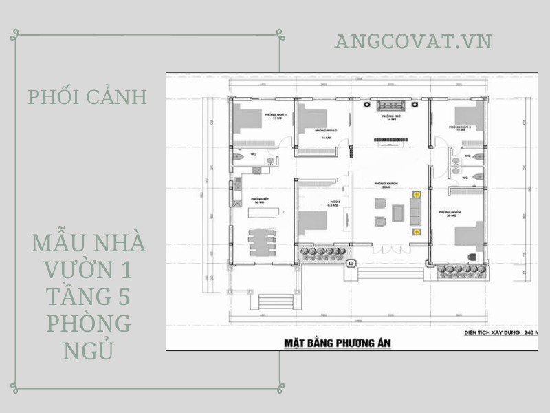 Top Mẫu Nhà Vườn 1 Tầng 5 Phòng Ngủ Có Vẻ Đẹp Nổi Bật Nhất Năm 2021 - Kiến  Trúc Angcovat