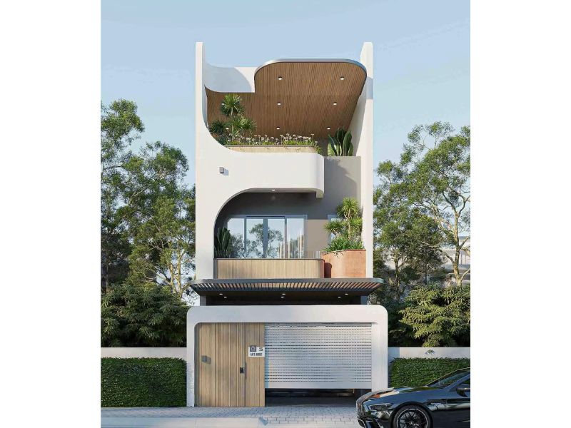 Thiết kế nhà 6x17 có gara sử dụng vật liệu cao cấp, bền đẹp theo thời gian 