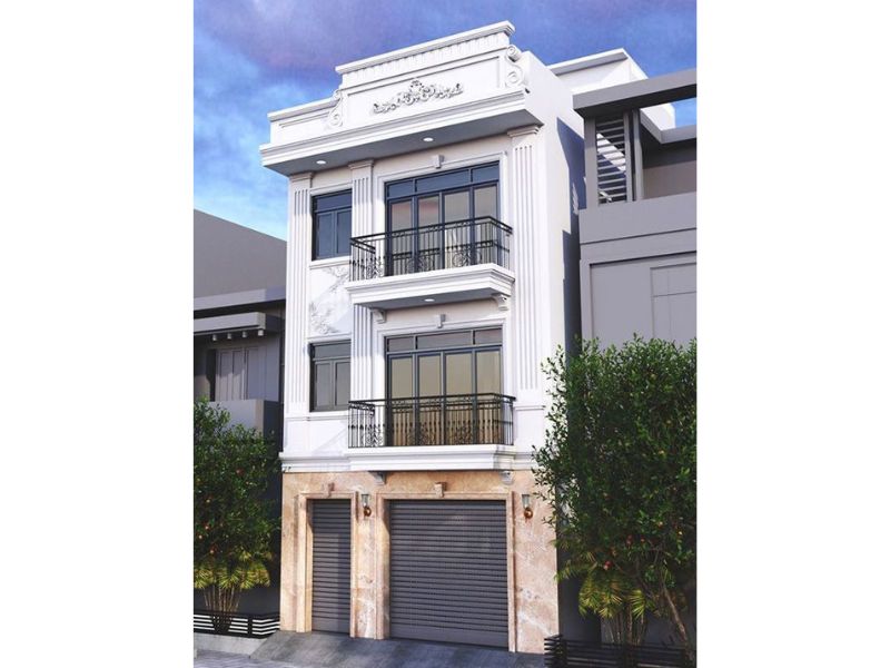 Thiết kế ban công đua rộng vừa tạo điểm nhấn kiến trúc lại giúp gia tăng diện tích sử dụng 