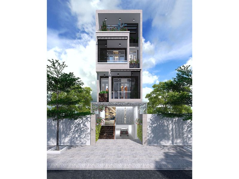 Chi phí thiết kế nhà 6x17 có gara trọn gói