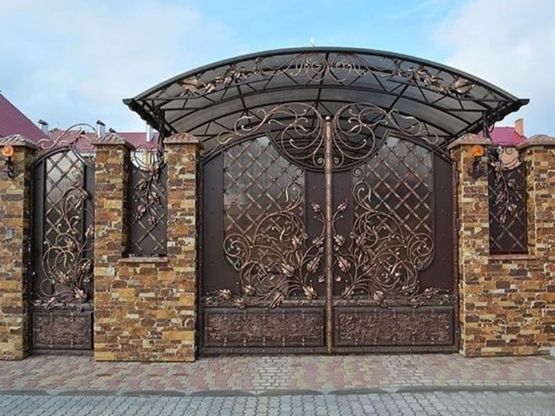 hình ảnh cổng biệt thự lâu đài bằng sắt