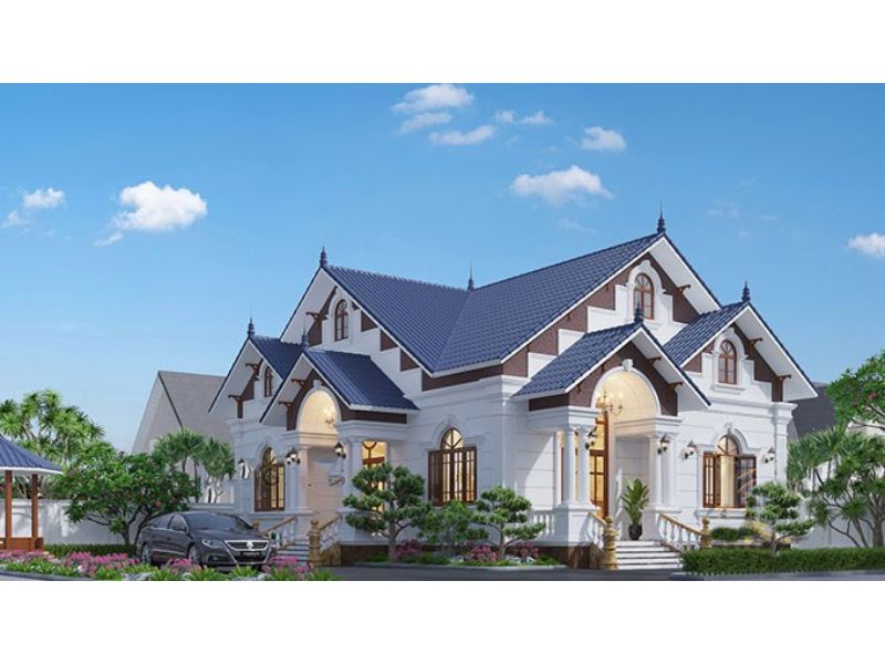 Nhà biệt thự 500m2 đẳng cấp sử dụng mái Thái