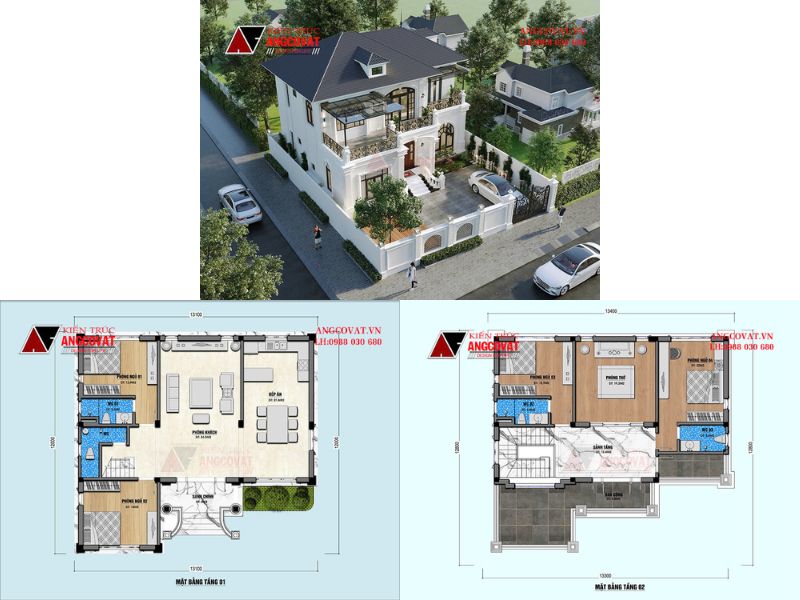 Biệt thự 2 tầng tân cổ điển sang trọng