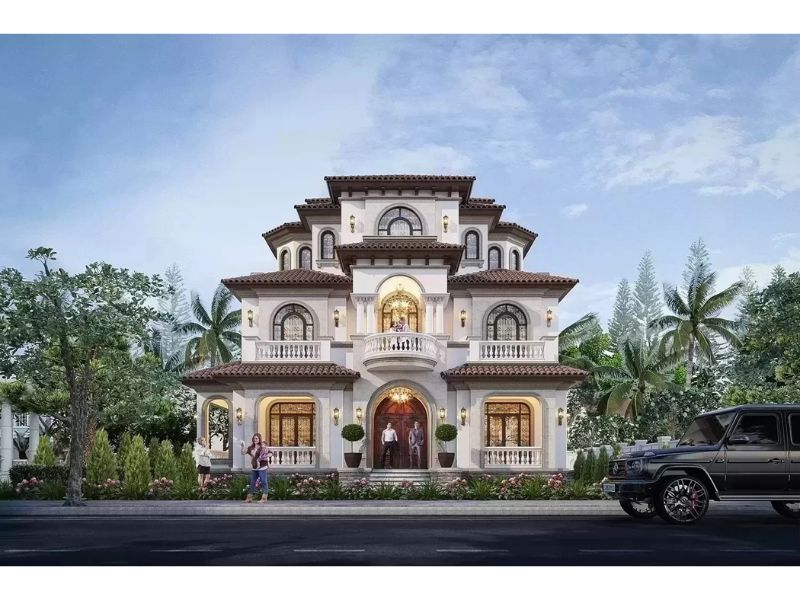 Mẫu biệt thự 500m2 xa hoa đẳng cấp