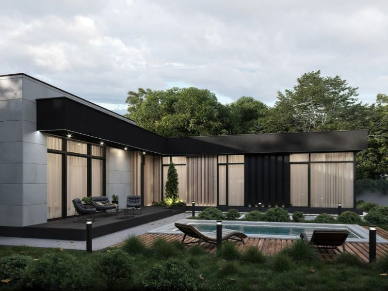 Biệt thự 1 tầng 3 ngủ 9x15m có bể bơi