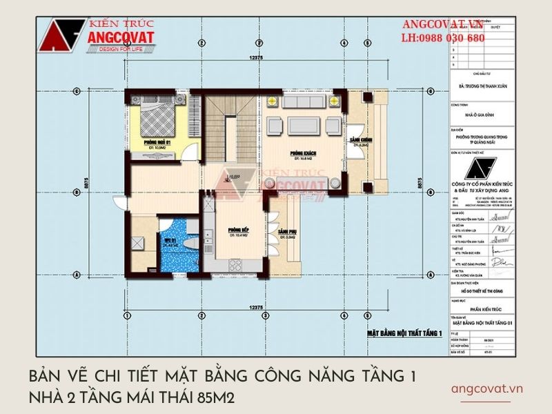 Top 10 bản vẽ chi tiết nhà 2 tầng mái thái được yêu thích nhất 2021  Kiến  trúc Angcovat