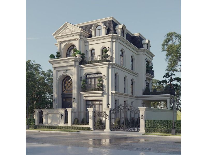 Biệt thự 3 tầng tân cổ điển sang trọng