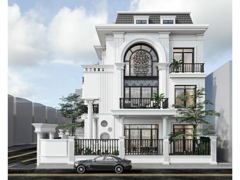 Nhà 3 tầng tân cổ điển 2 mặt tiền