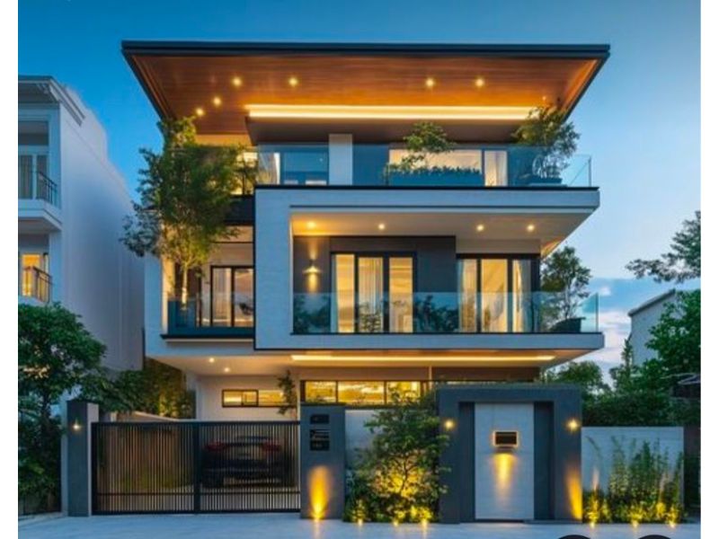 Biệt thự 3 tầng có gara ô tô