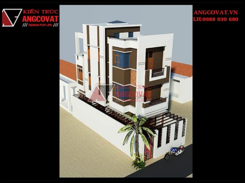  Thiết kế mẫu nhà phố mặt tiền rộng 7m 3 tầng 4 phòng ngủ hiện đại