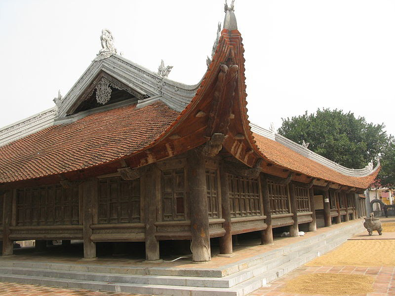 kiến trúc đình chùa Bắc Bộ có đường nét hình khối đẹp