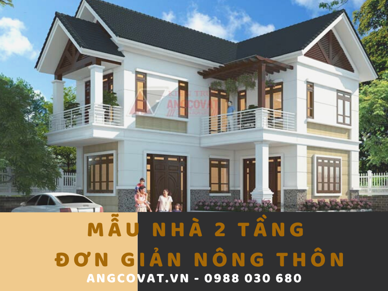 Mẫu nhà 2 tầng đơn giản nông thôn phù hợp với gia đình Việt lại mang đến không gian sống tiện nghi