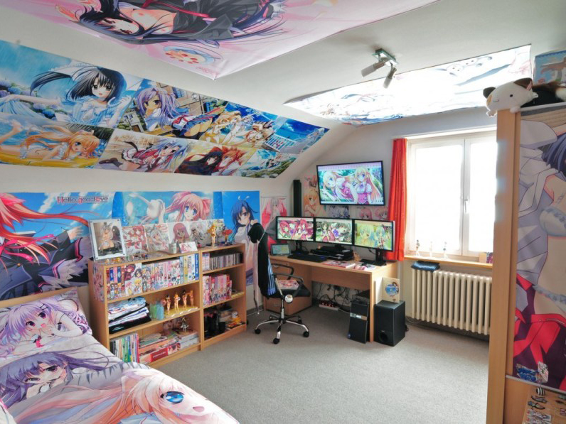phòng ngủ 20m2 kiểu anime