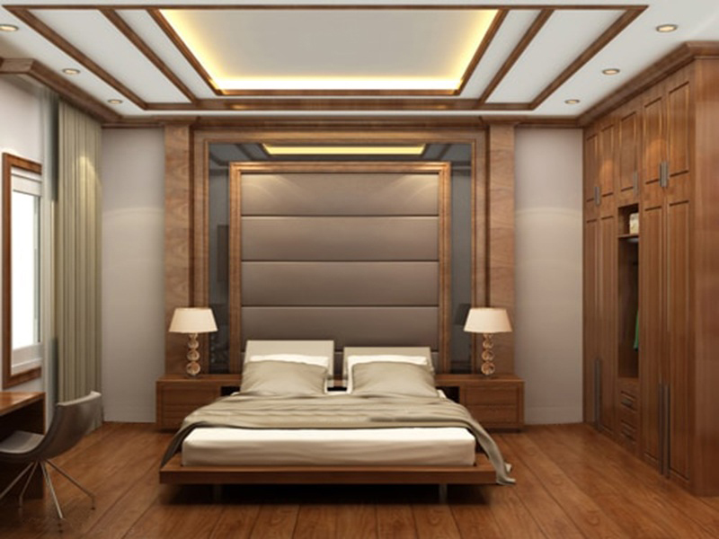 phòng ngủ 20m2 gỗ đẹp mắt