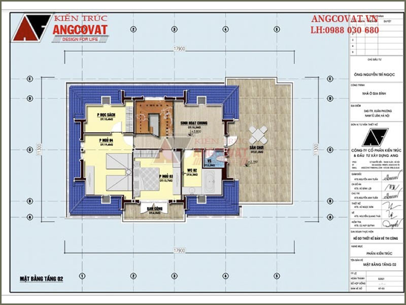 Mặt bằng tầng 1: Thiết kế nhà cấp 4 4 phòng ngủ có gác lửng diện tích 140m2