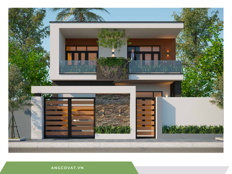 Thiết kế mẫu nhà 2 tầng nông thôn 8x8m tại Thái Bình NDBT2T117 T06/2022