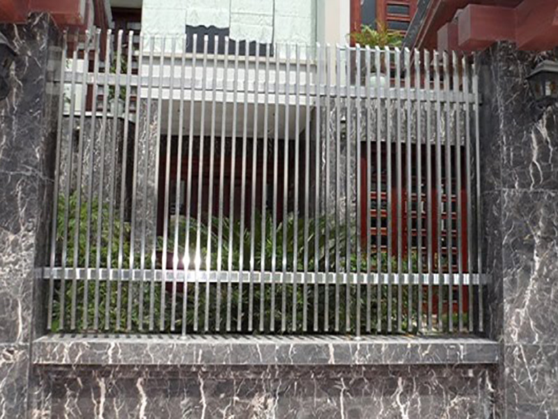 mẫu thiết kế hàng rào đẹp với inox
