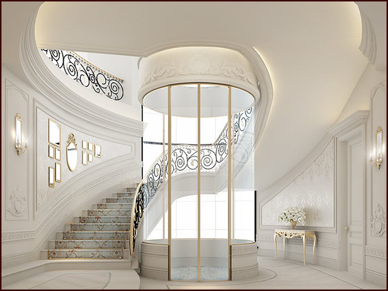 Thiết kế cầu thang cho biệt thự theo phong cách tân cổ điển