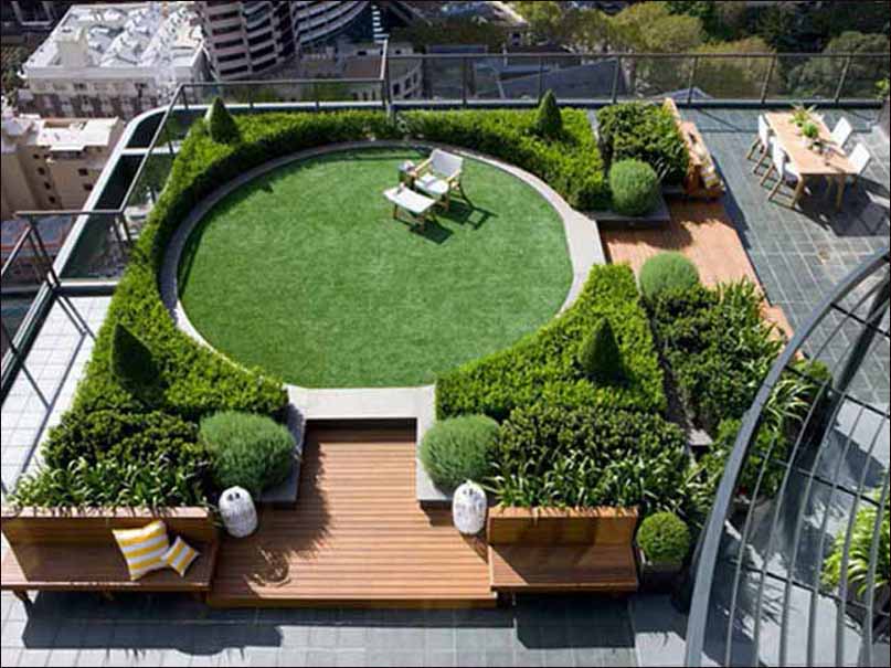 Thiết kế khu vườn trên sân thượng tạo cảnh quan ưng ý nhất