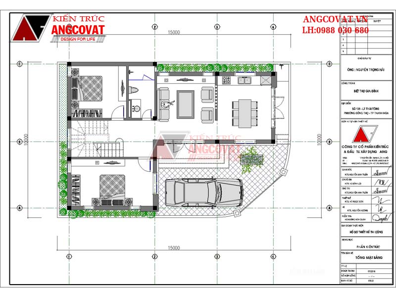tổng mặt bằng mẫu thiết kế nhà 2 tầng rẻ đẹp mặt bằng 15m 4 phòng ngủ đơn giản