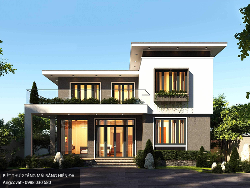 Nghiêng ngả với những mẫu thiết kế nhà Villa 2 tầng đẹp nhất 2021 ...